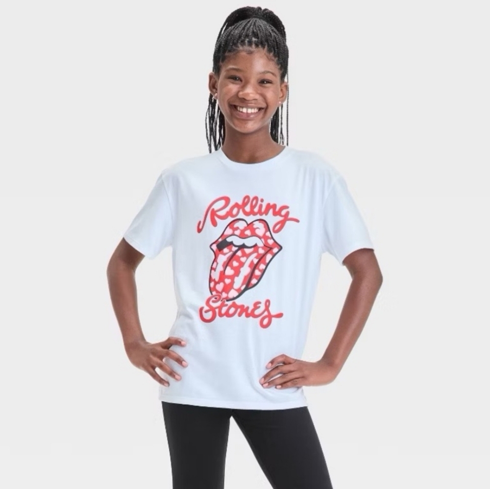 NWT Rolling Stones Kids White Oversized T-Shirt - Small